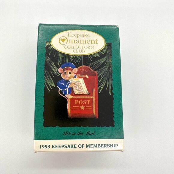 Hallmark Ornament Collector’s Club Keepsake of Membership It’s In the Mail 1993 - Picture 2 of 8